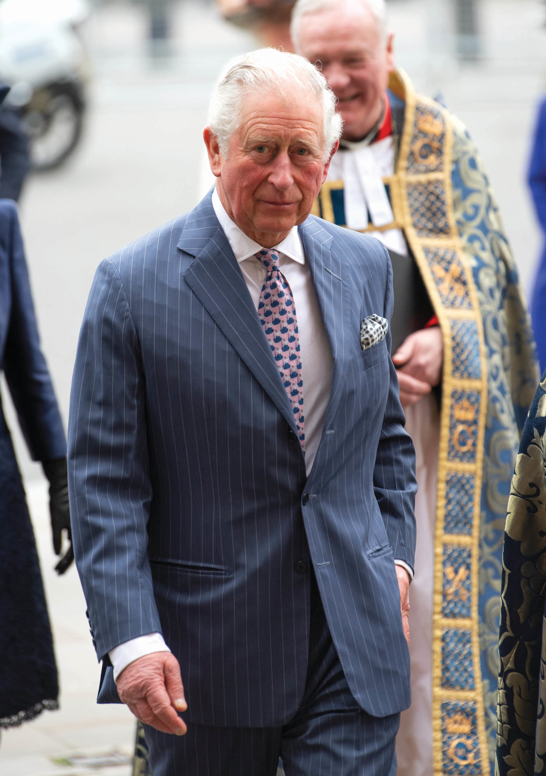 Prince Charles arriving at a royal engagement