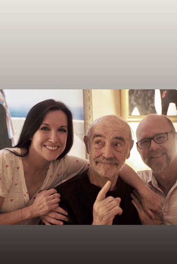 Sean Connery with his daughter in law and son