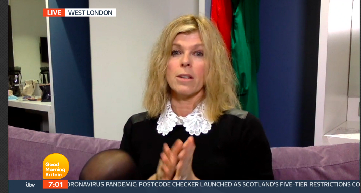 Kate Garraway appearing on GMB