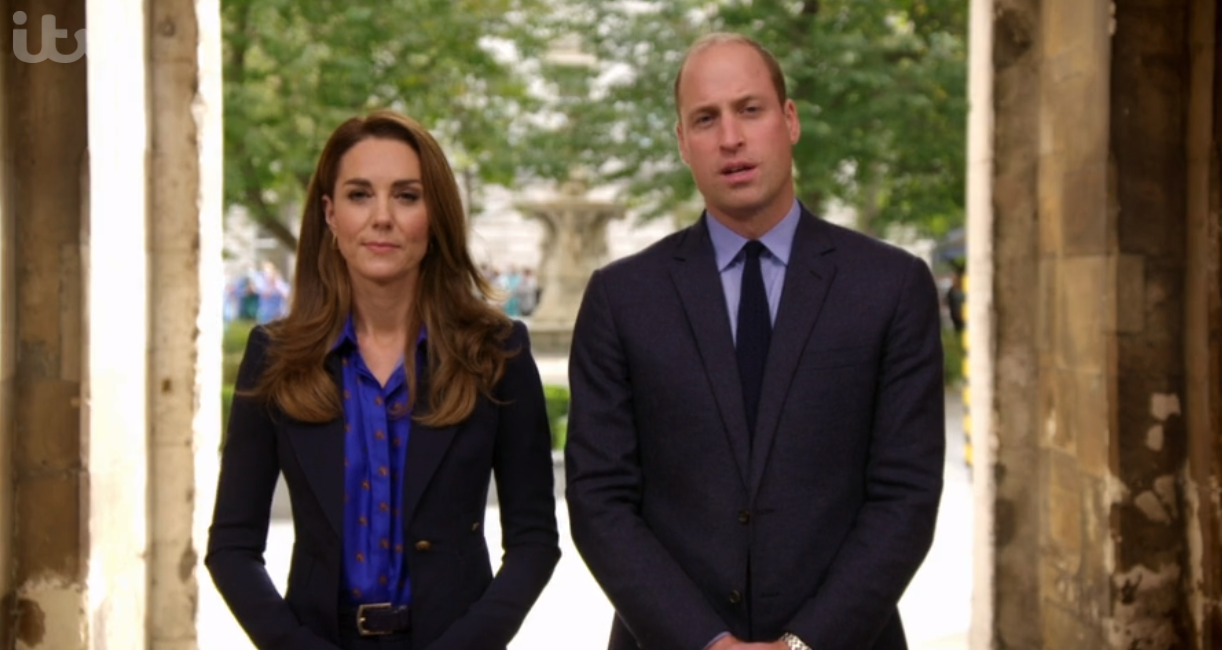 Kate Middleton and Prince William presenting the final award on Pride of Britain Awards