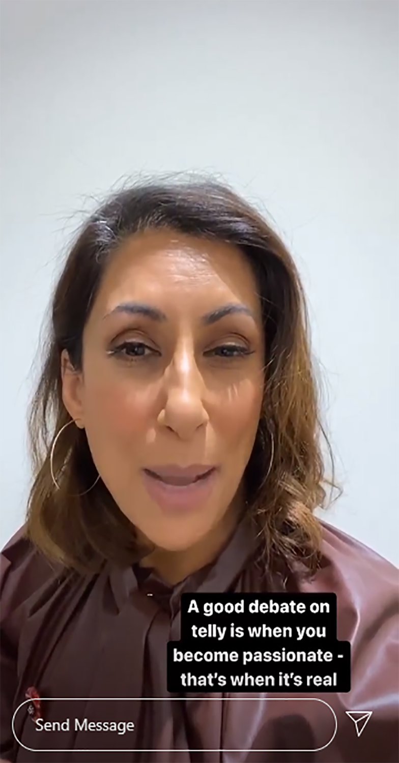 Saira Khan on Instagram Stories