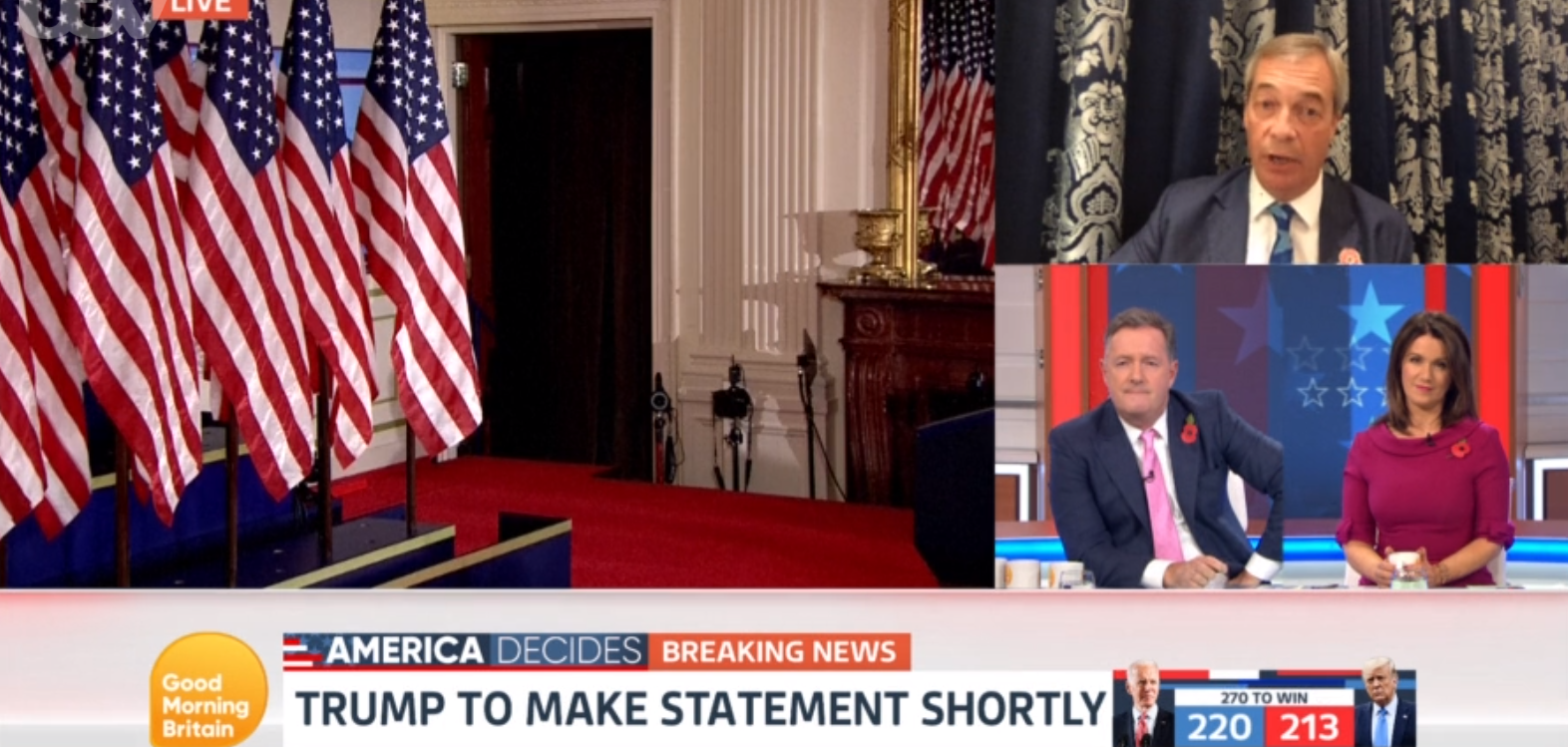 GMB Piers Morgan clashes with Nigel Farage