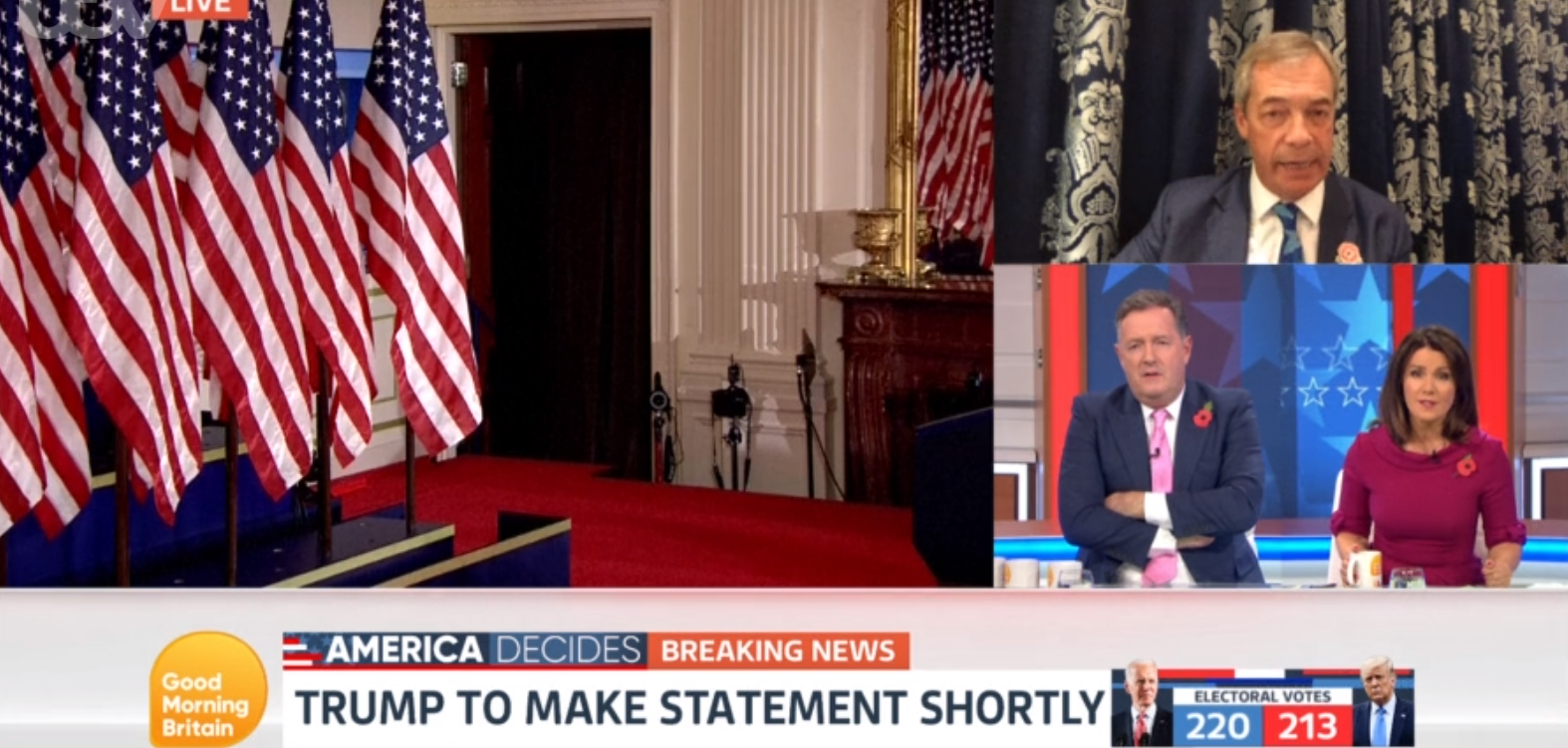 GMB PIers Morgan clashes with Nigel Farage