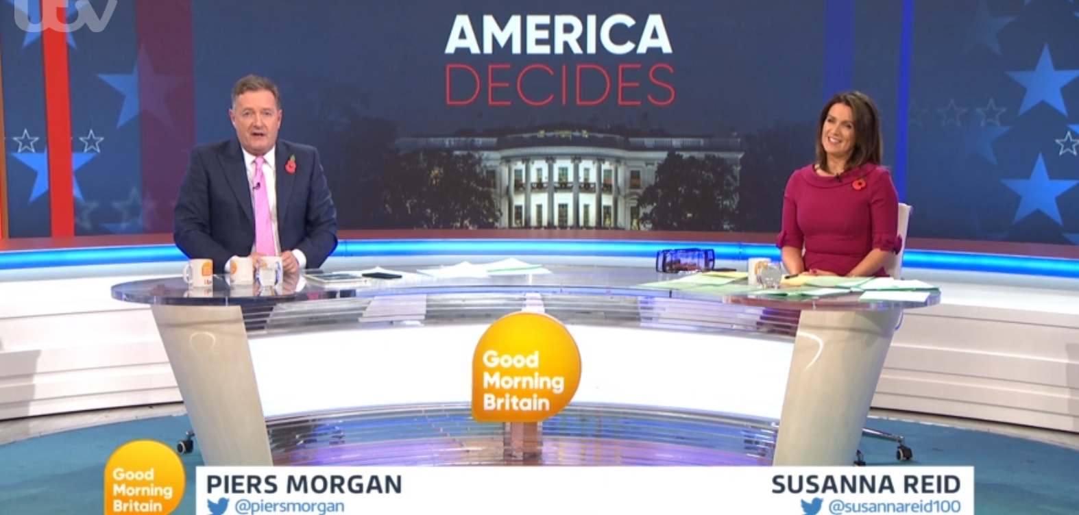 Piers Morgan and Susanna Reid host GMB