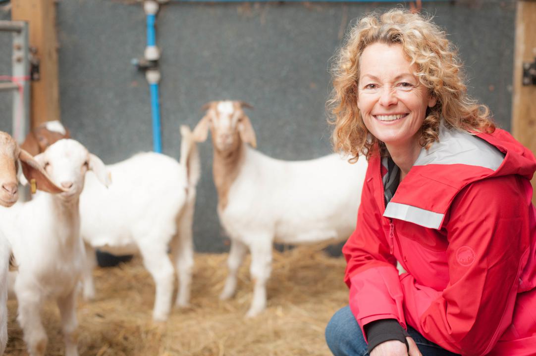 Escape to the Farm's Kate Humble with some goats