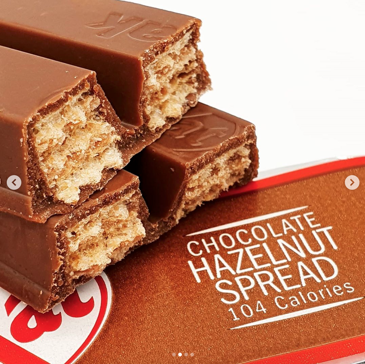 Open KitKat showing the wafers