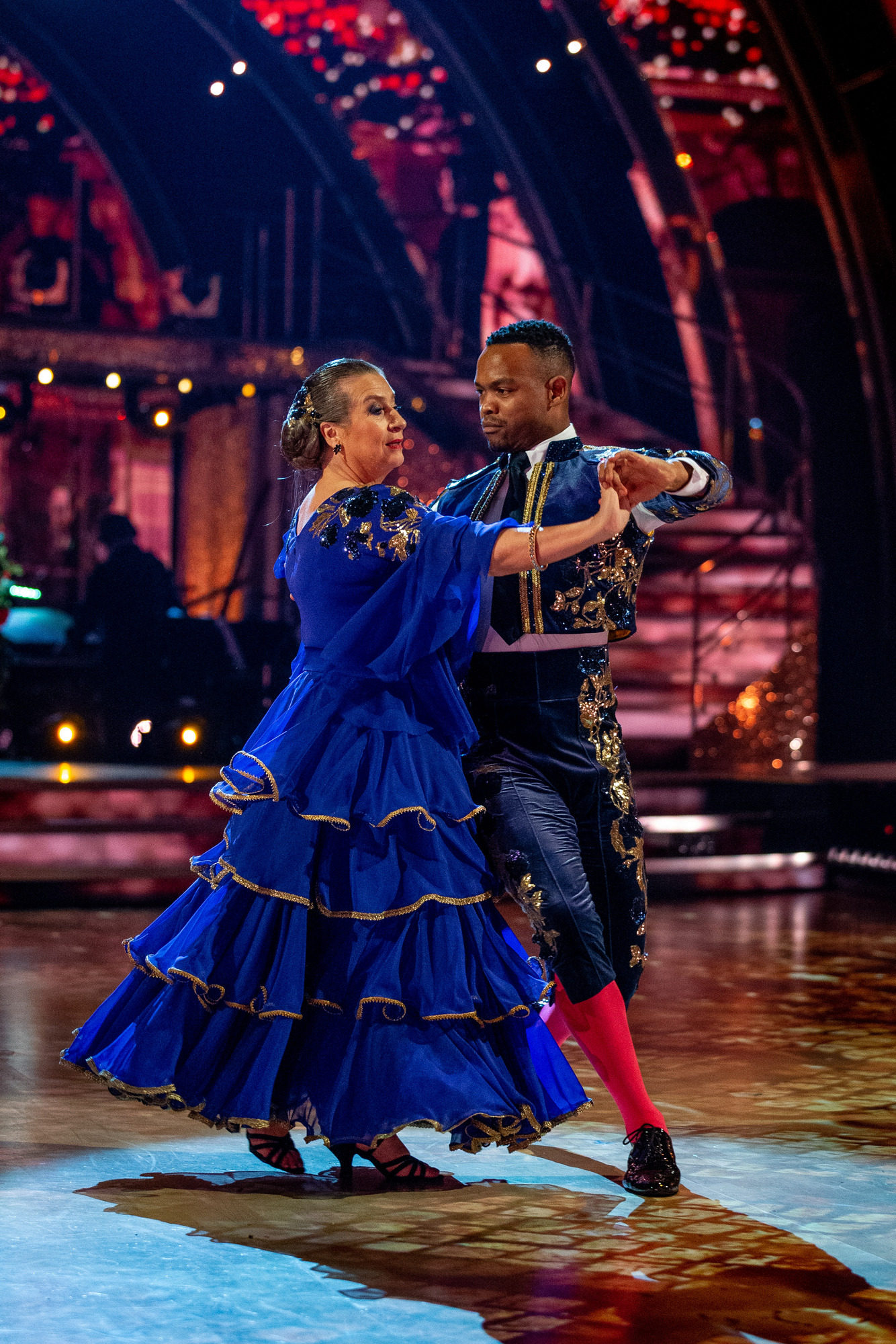 Caroline Quentin and Johannes Radebe have their first row