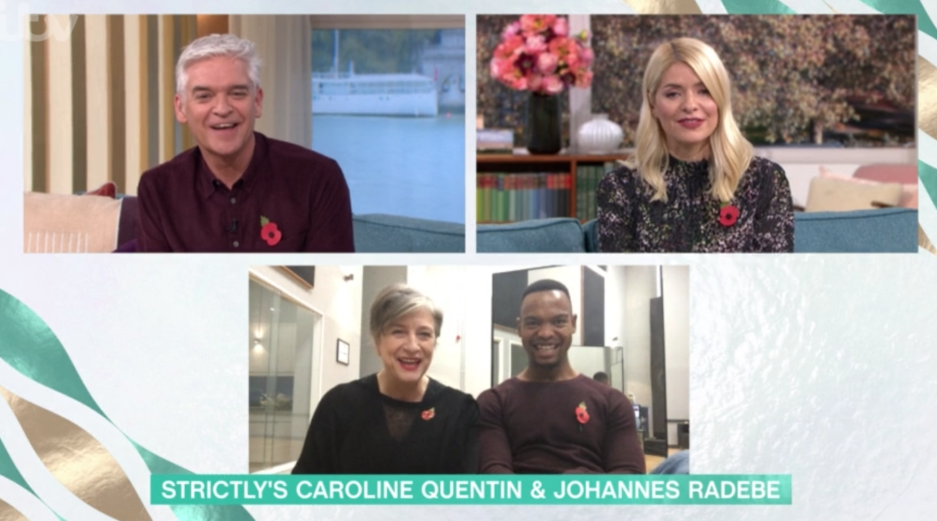 Caroline Quentin and Johannes Radebe have their first row 