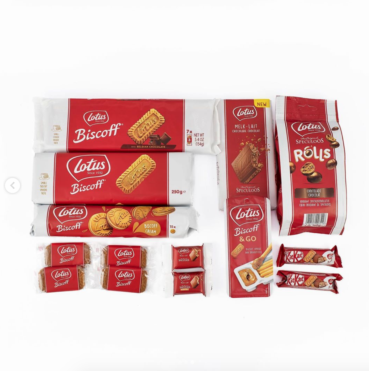 contents of the Biscoff hamper
