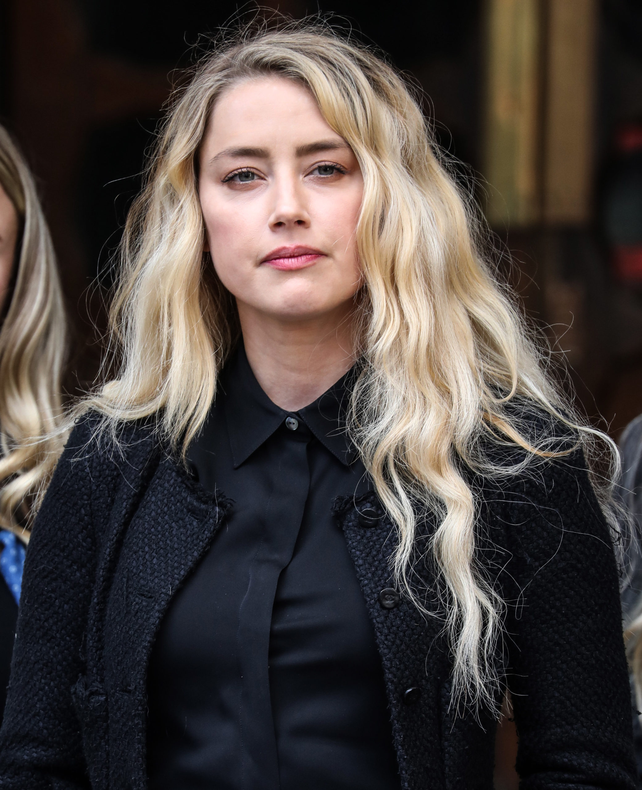 Actress Amber Heard outside court