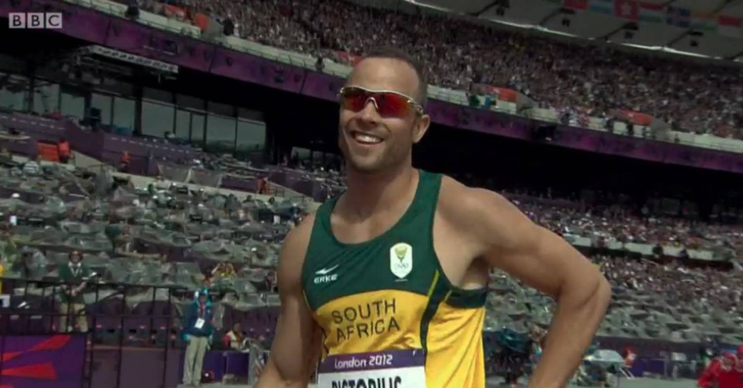 Oscar Pistorius on the track (Credit: BBC iPlayer)