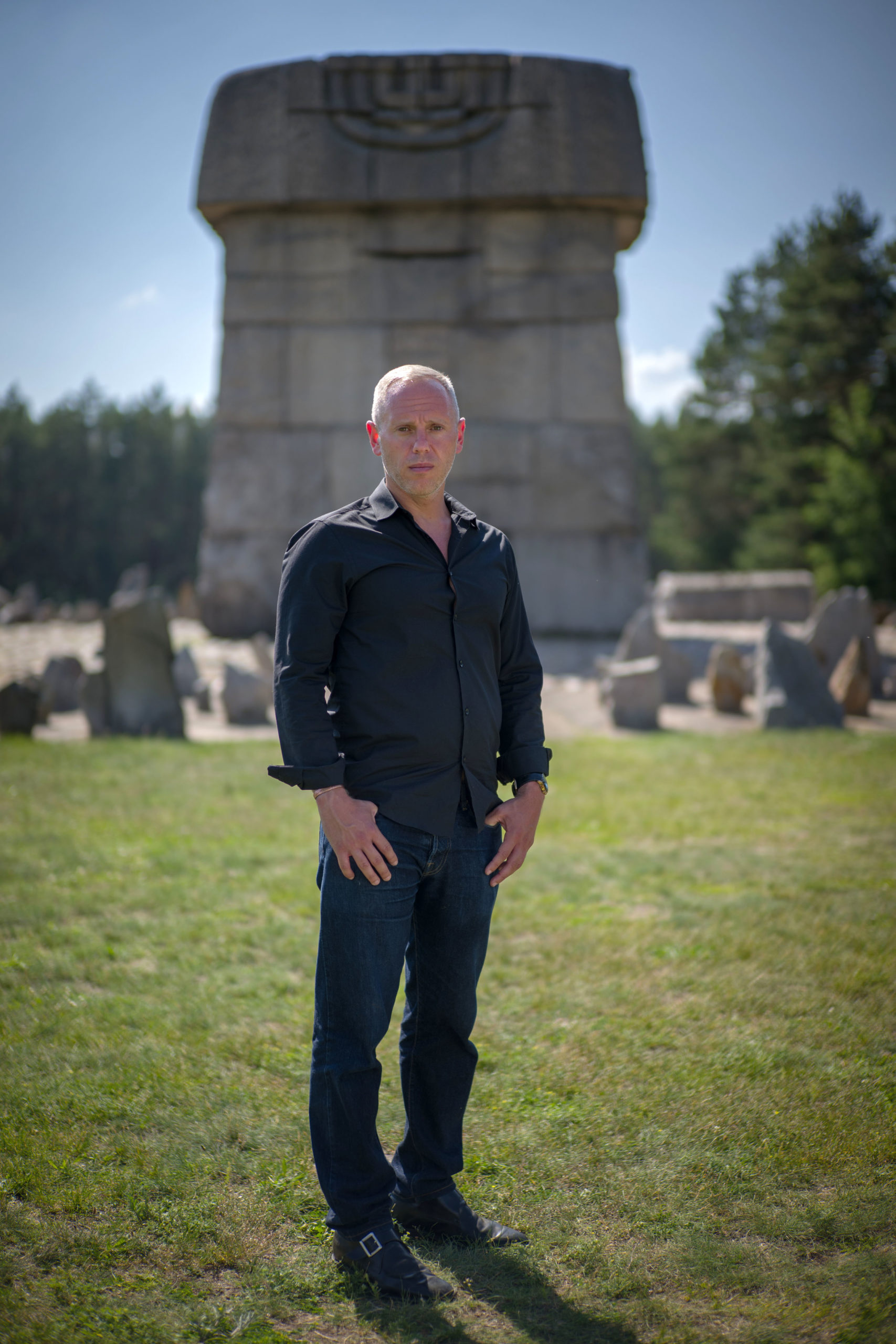 Programme Name: My Family, The Holocaust & Me with Robert Rinder - TX: n/a - Episode: n/a (No. n/a) - Picture Shows: at Treblinka (former NAZI death camp) in Poland. Robert Rinder - (C) Wall to Wall Media Ltd - Photographer: Tom Hayward
