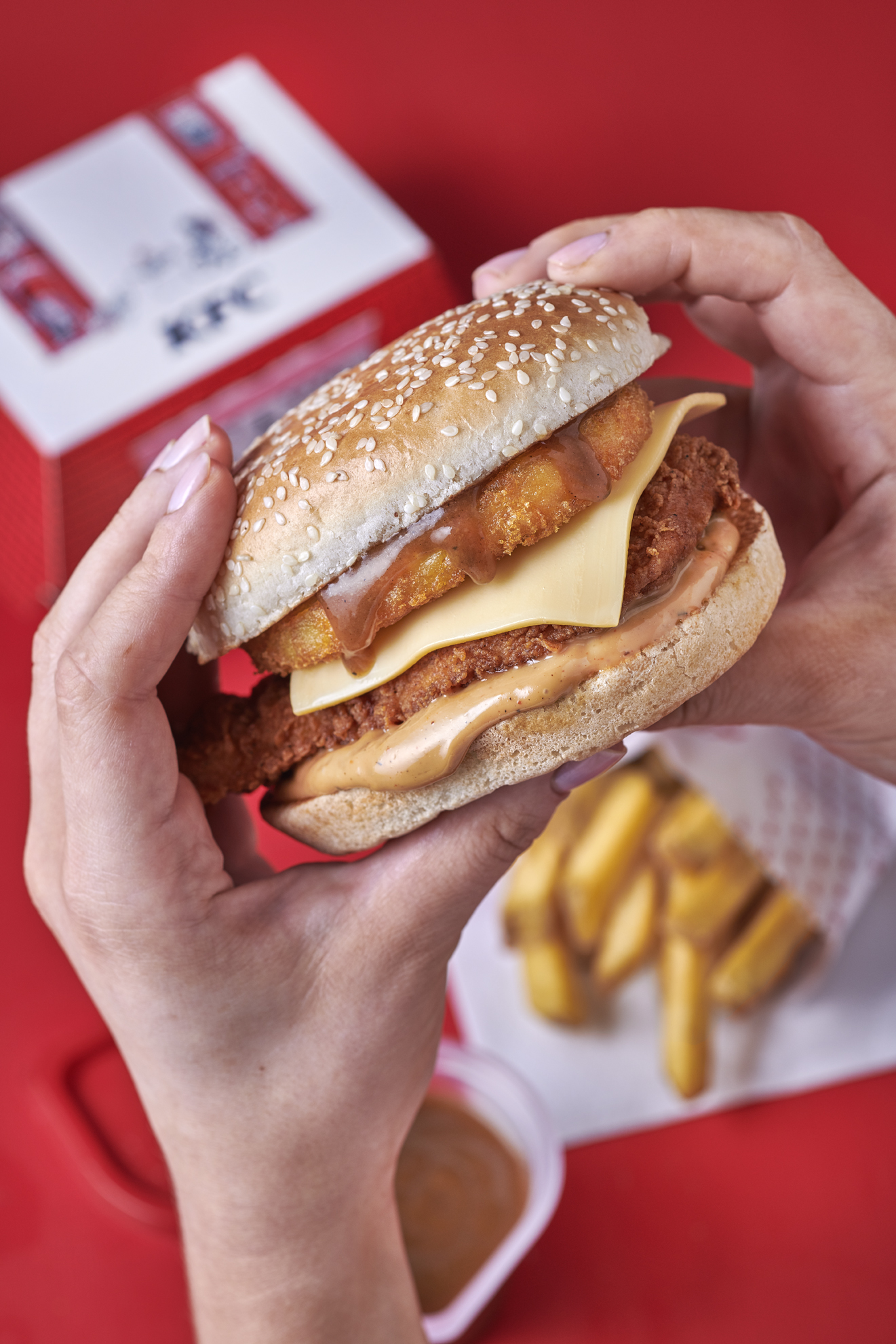 KFC's Christmas meal close up