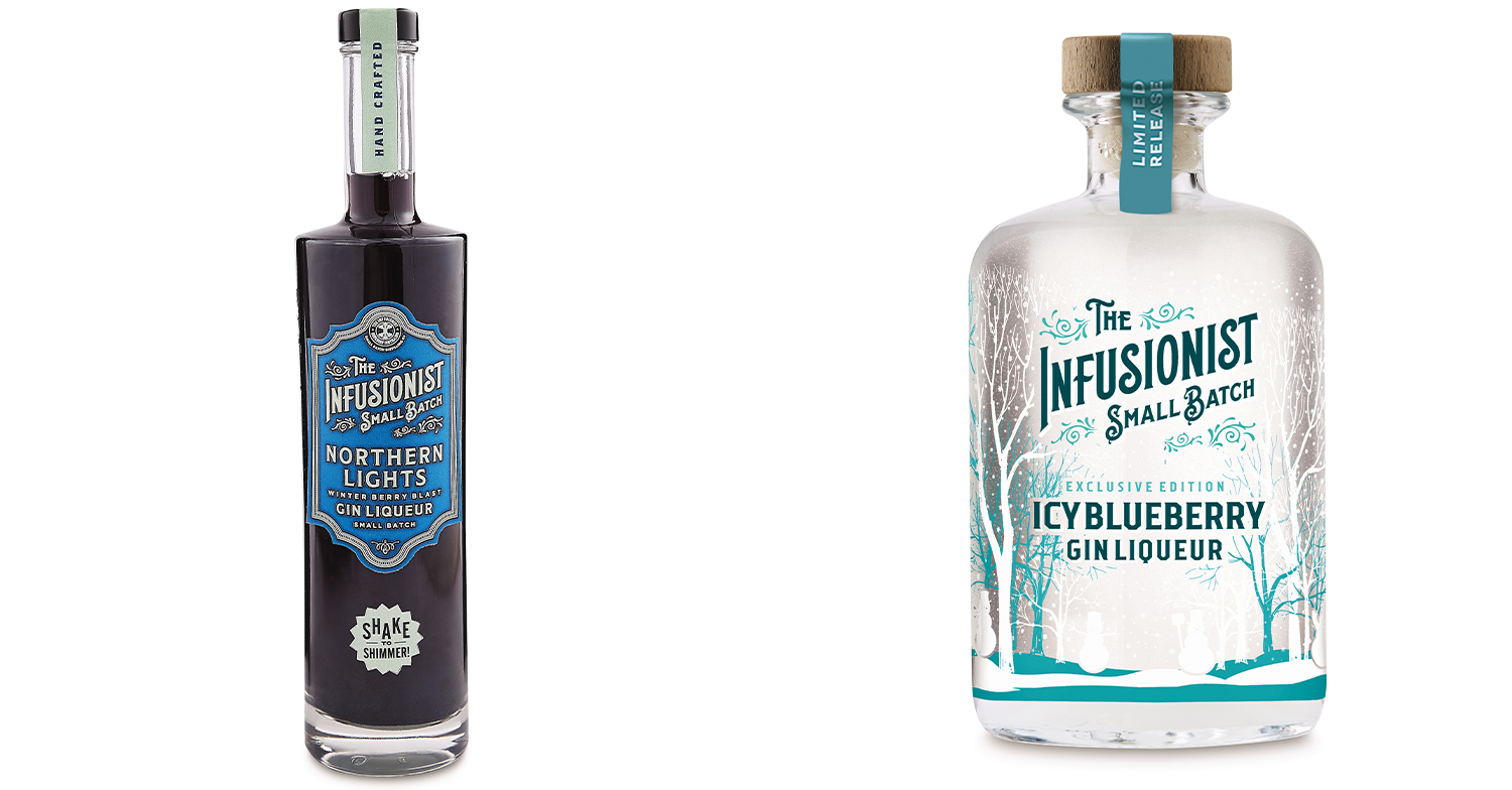 two bottles of Aldi gin