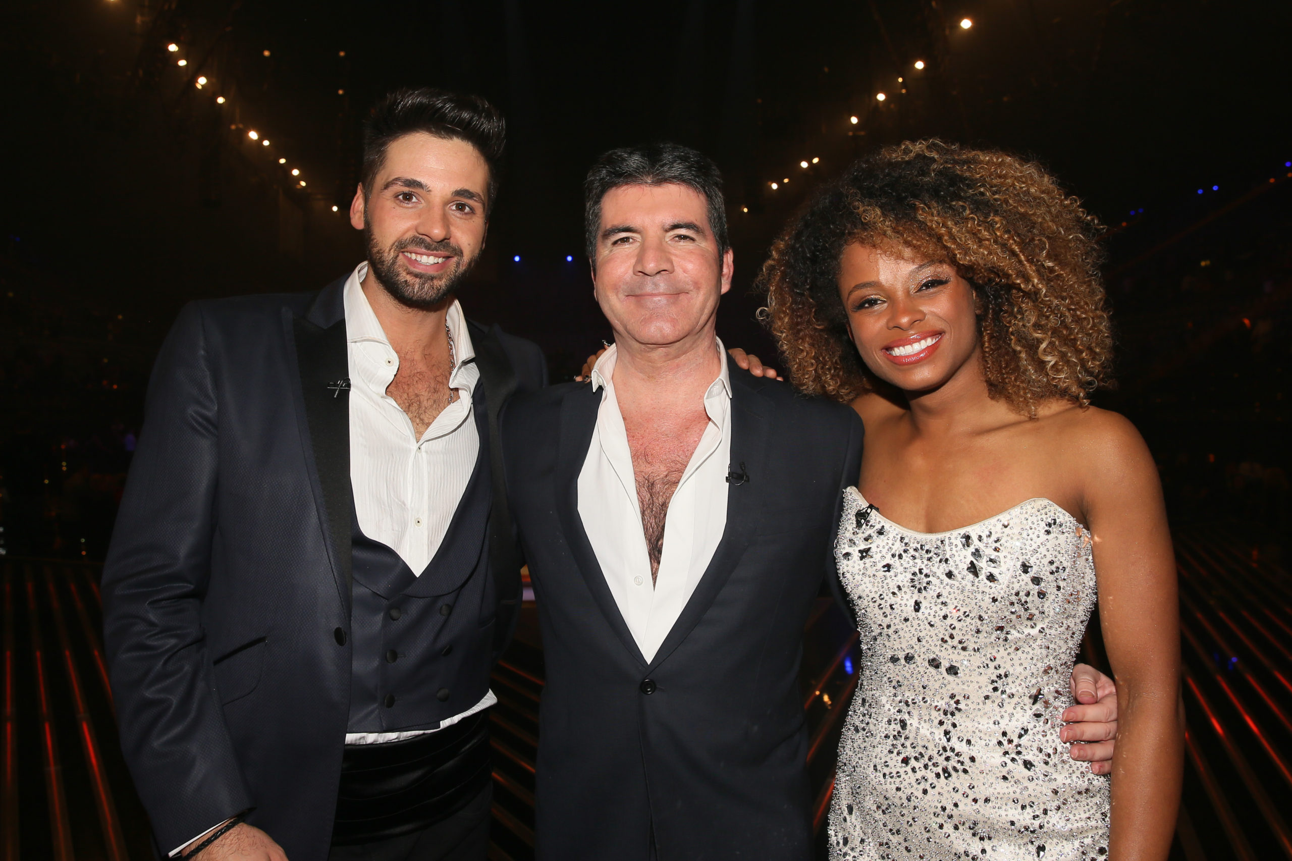 Ben Haenow with Fleur East and Simon Cowell