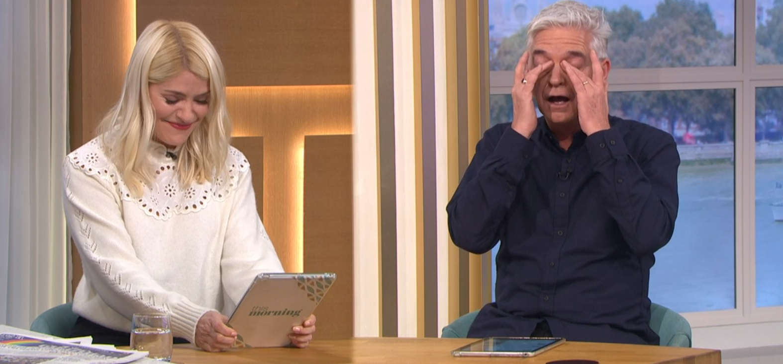 Holly and Phillip giggle on This Morning over rude vegetables