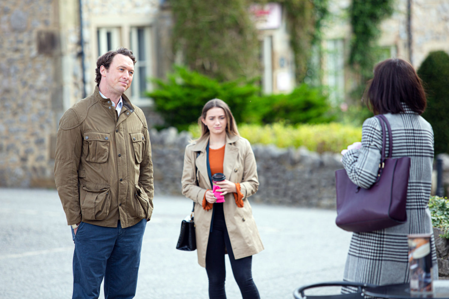 Liam, Gabby and Leyla in Emmerdale