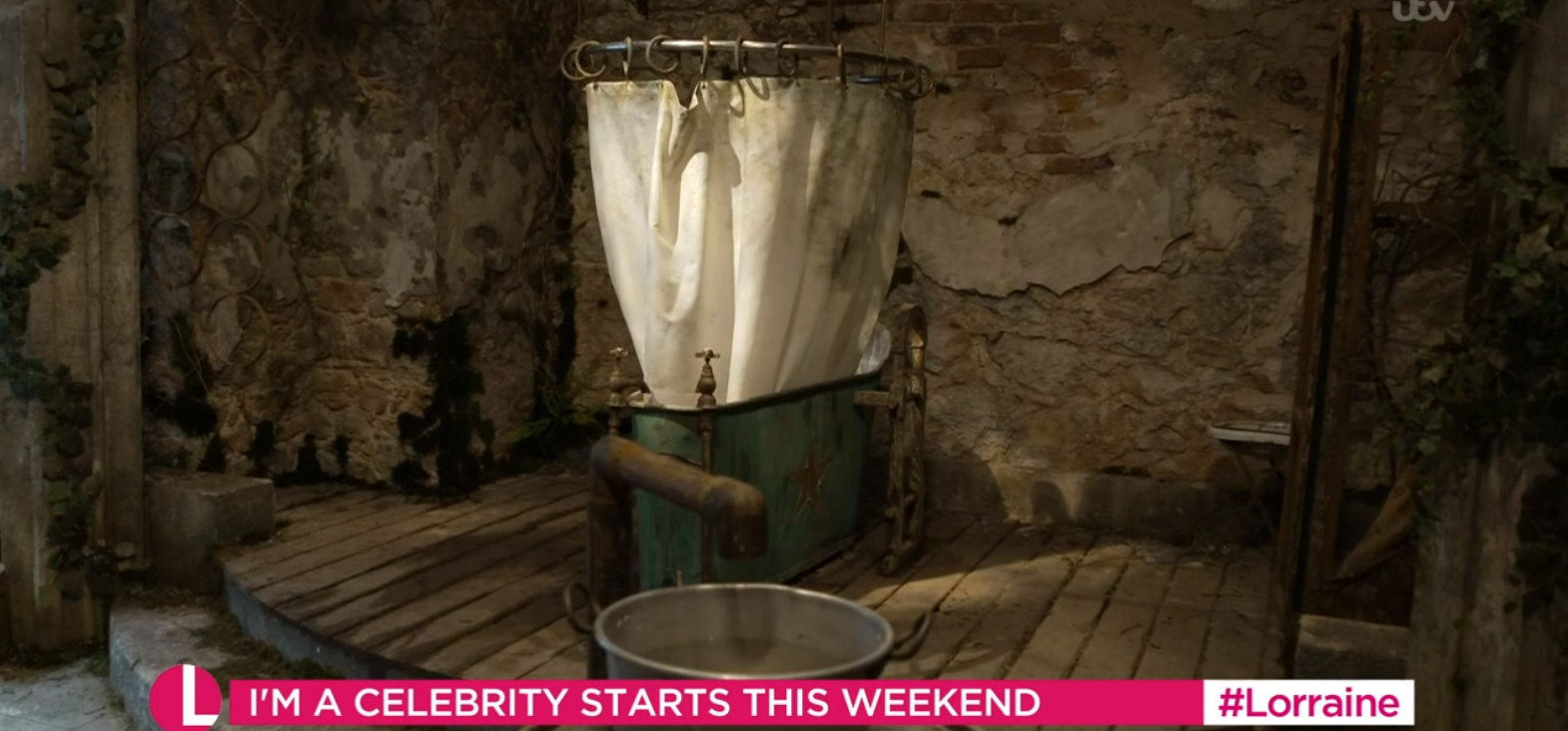 I'm A Celebrity camp wash area