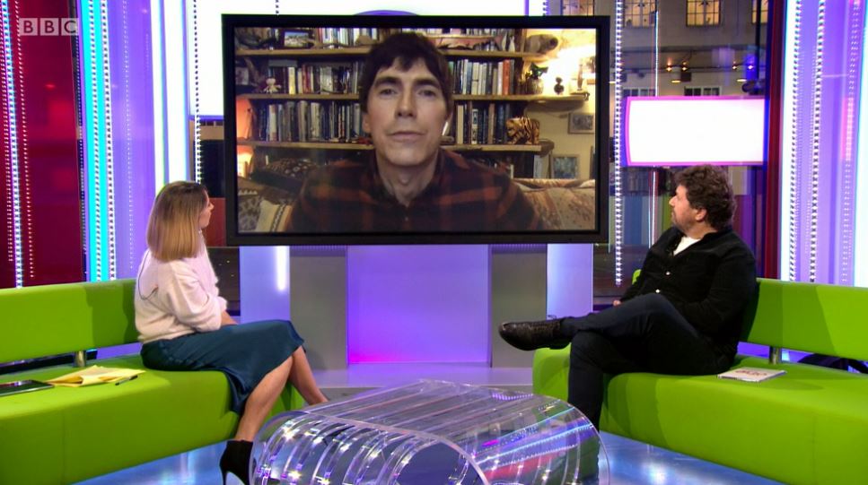 Alex Jones and Michael Ball speaking to Simon Reeve on The One Show