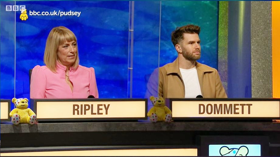 Faye Ripley and Joel Dommett on University Challenge Children in Need