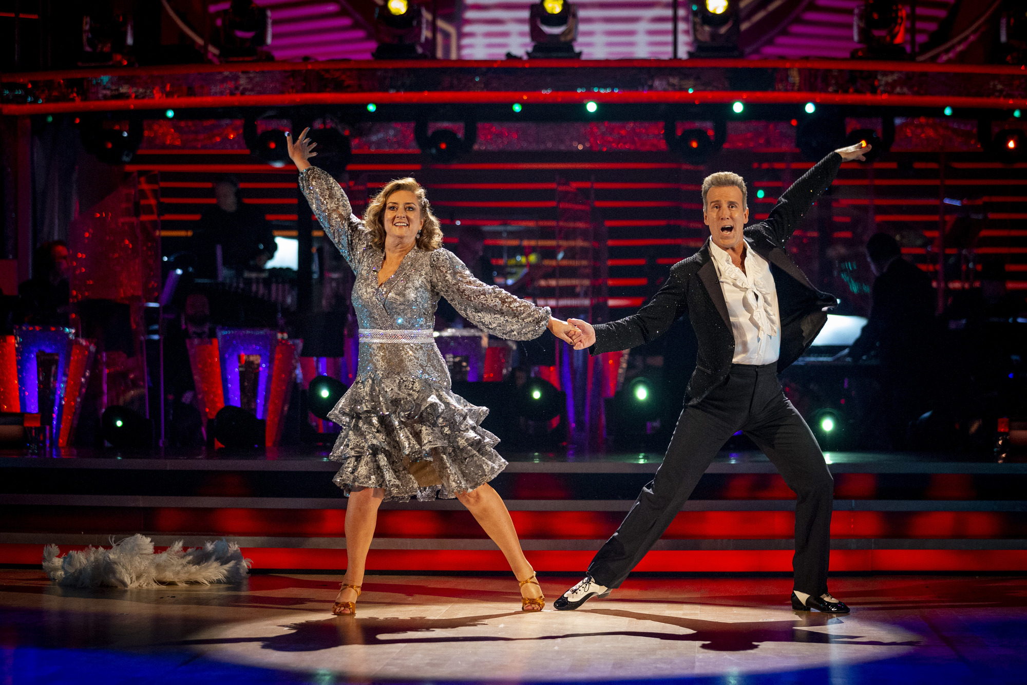 Anton du Beke dancing with Jacqui Smith