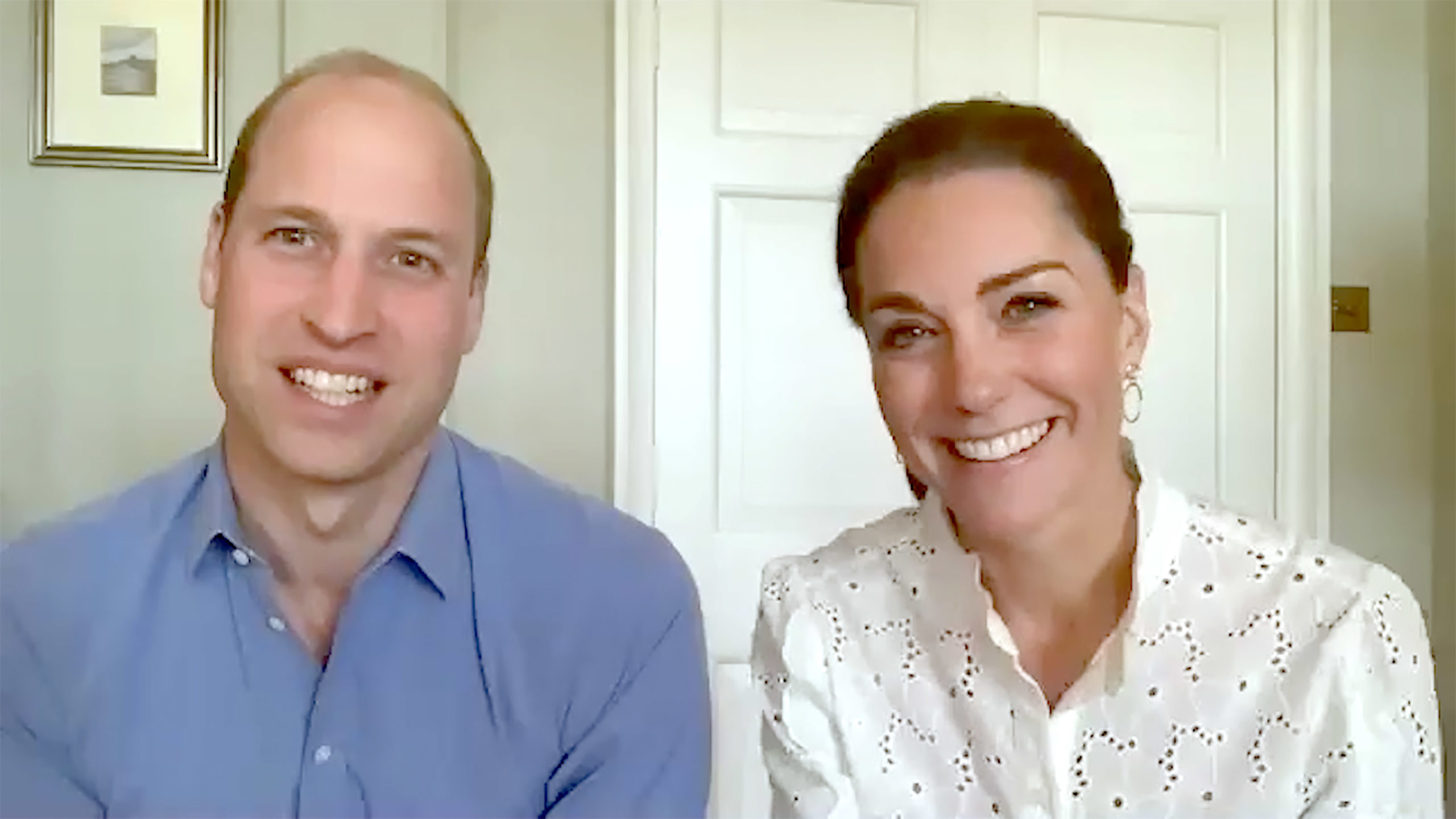 Prince William and Kate on a Zoom call