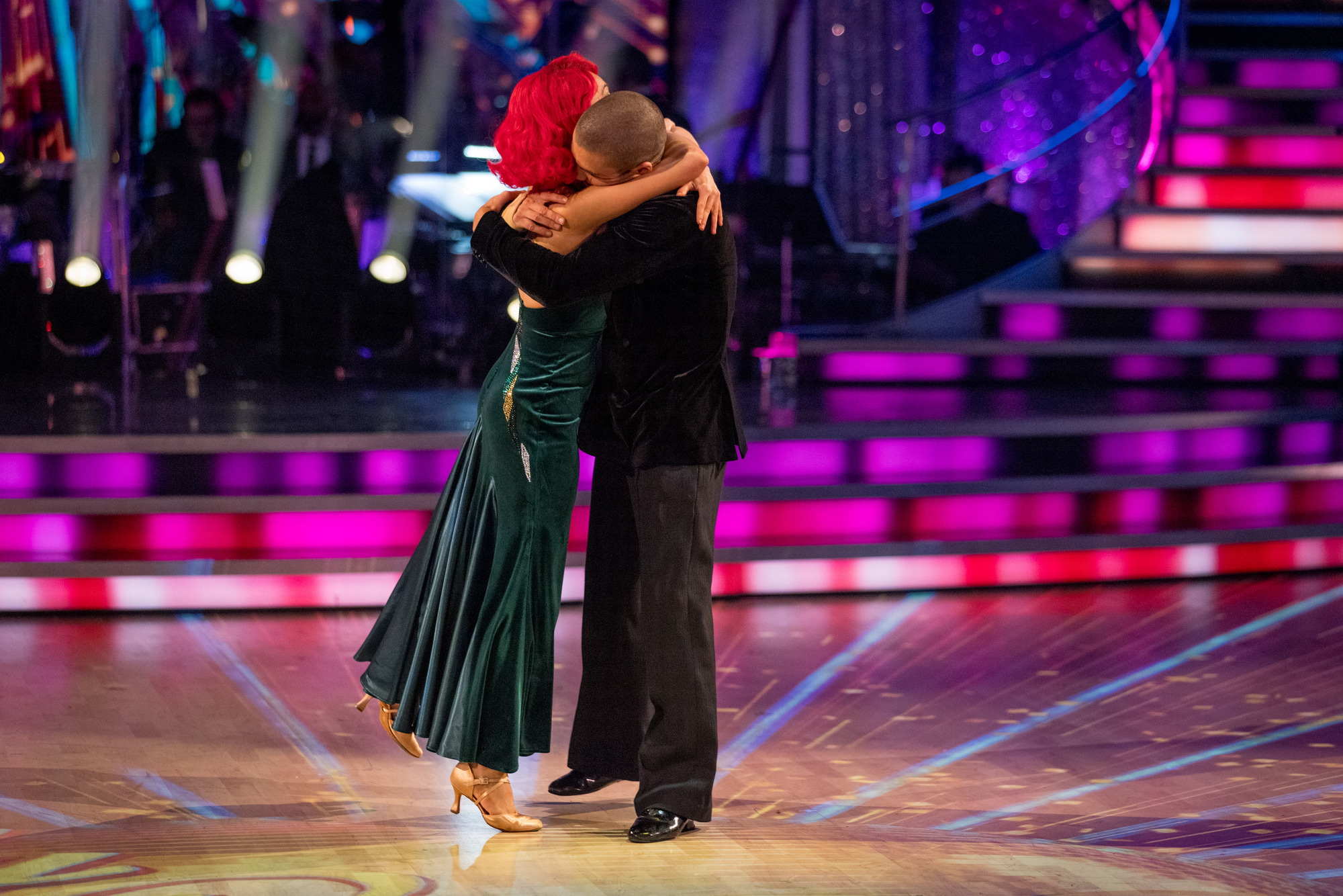 max and Dianne hugging on strictly