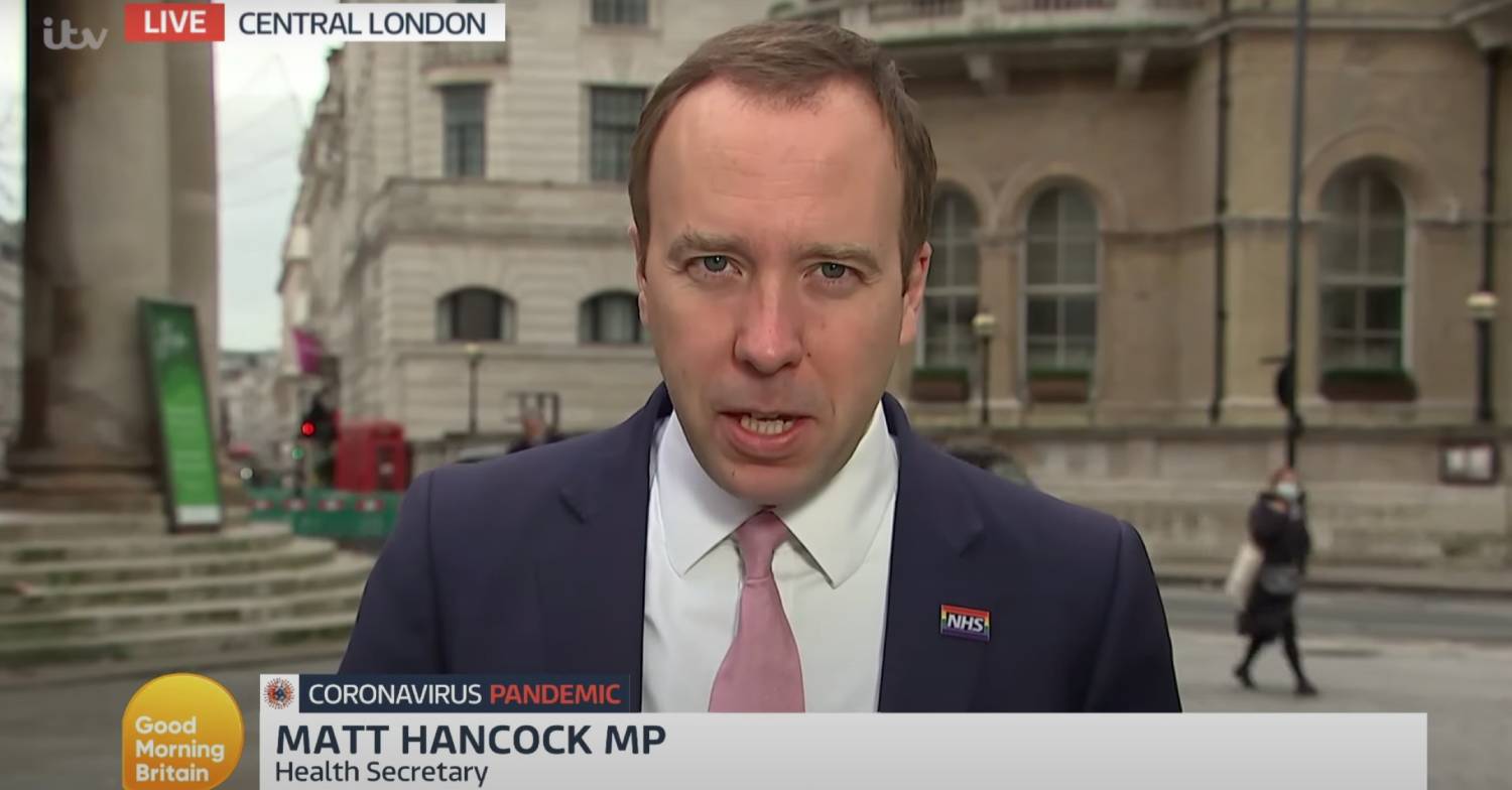 Matt Hancock appears on GMB