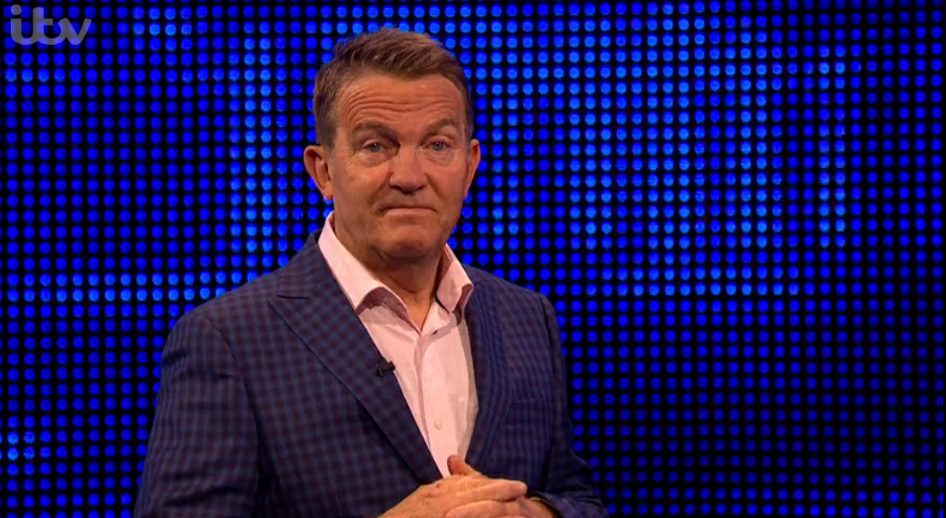 Bradley Walsh looking annoyed on The Chase