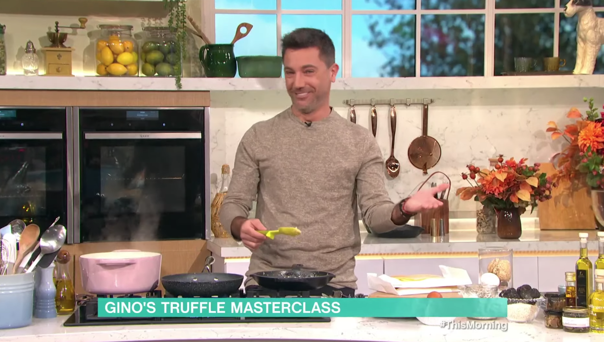 Holly Willoughby tells off Gino D'Acampo for flirting with her mum on This Morning