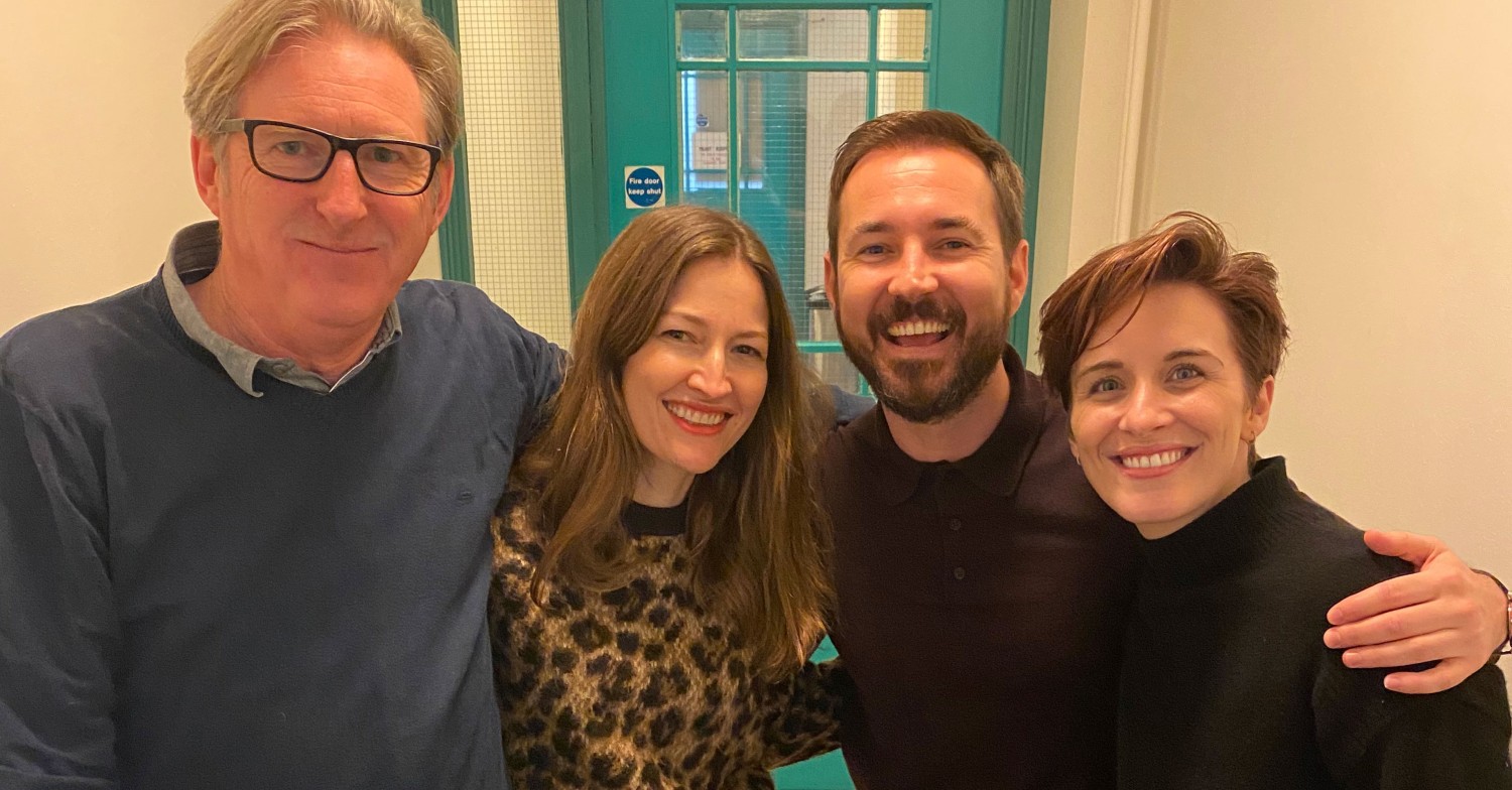 The cast of Line of Duty, including Kelly McDonald