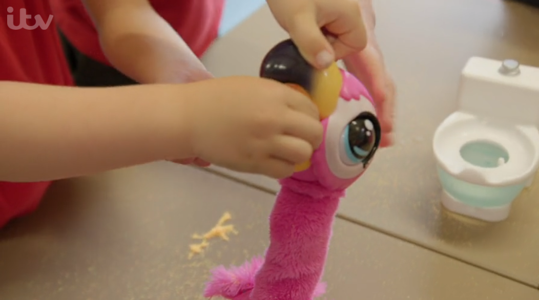 A flamingo toy on How to Spend It Well at Christmas with Phillip Schofield