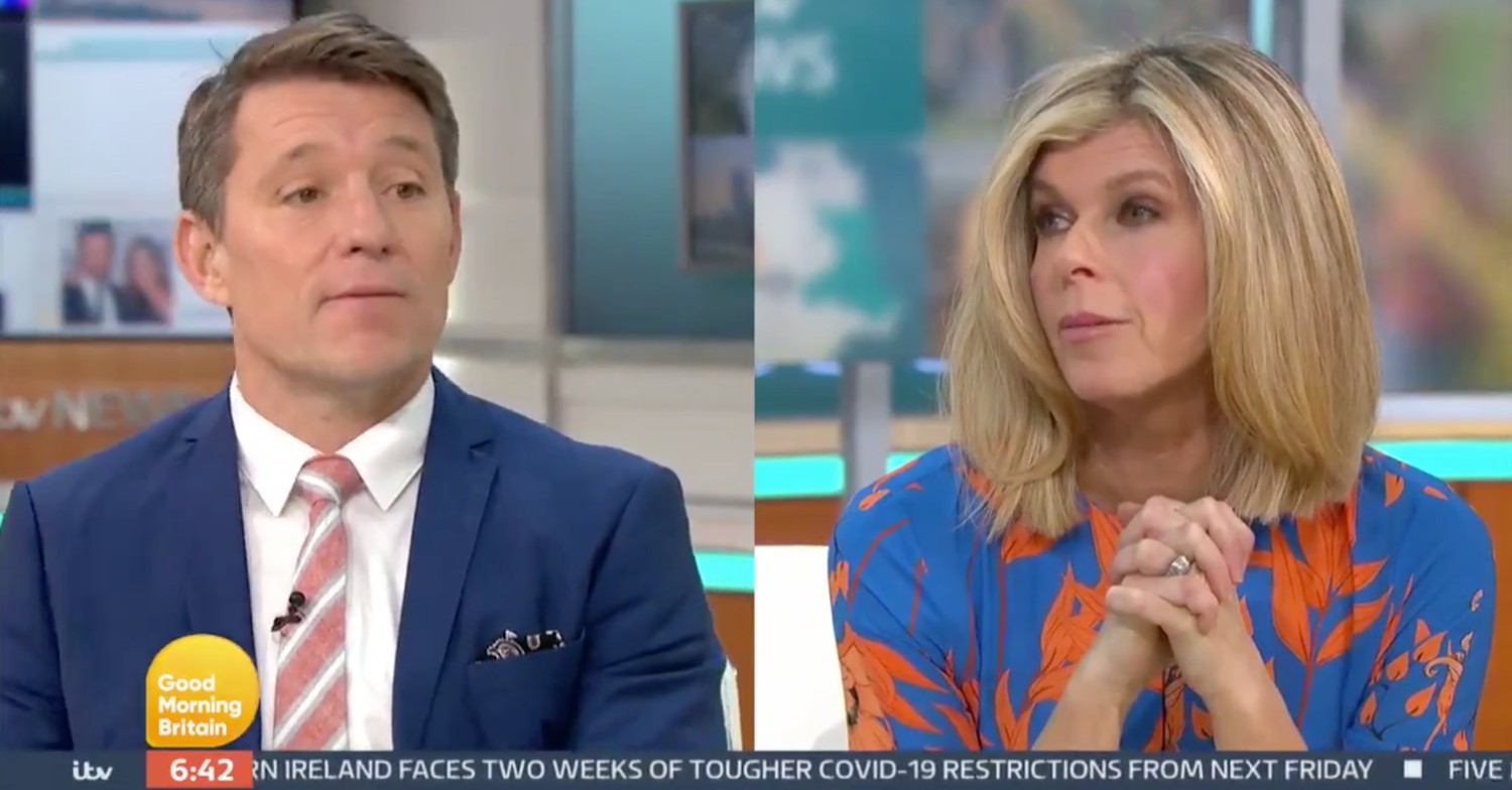 Kate Garraway and Ben Shepherd speaking about her husband on GMB