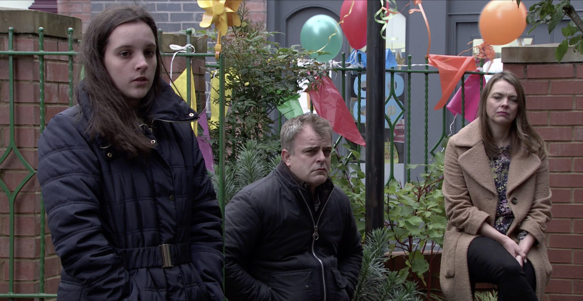 Leanne has a memorial for Oliver in Victoria Garden in Coronation Street
