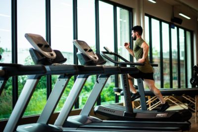 a person in a gym