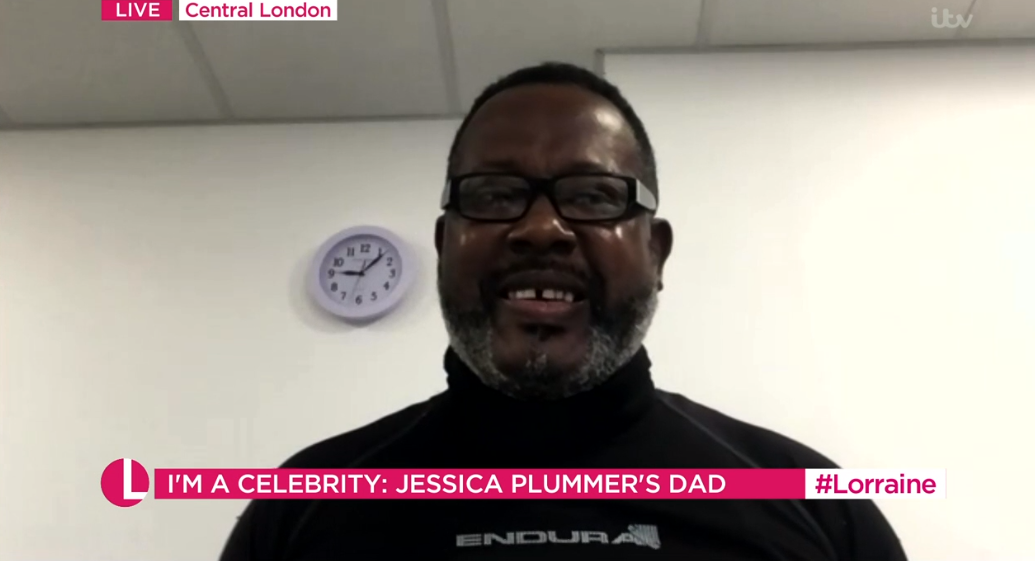 I'm A Celebrity star Jessica Plummer's dad Keith speaking to Lorraine Kelly