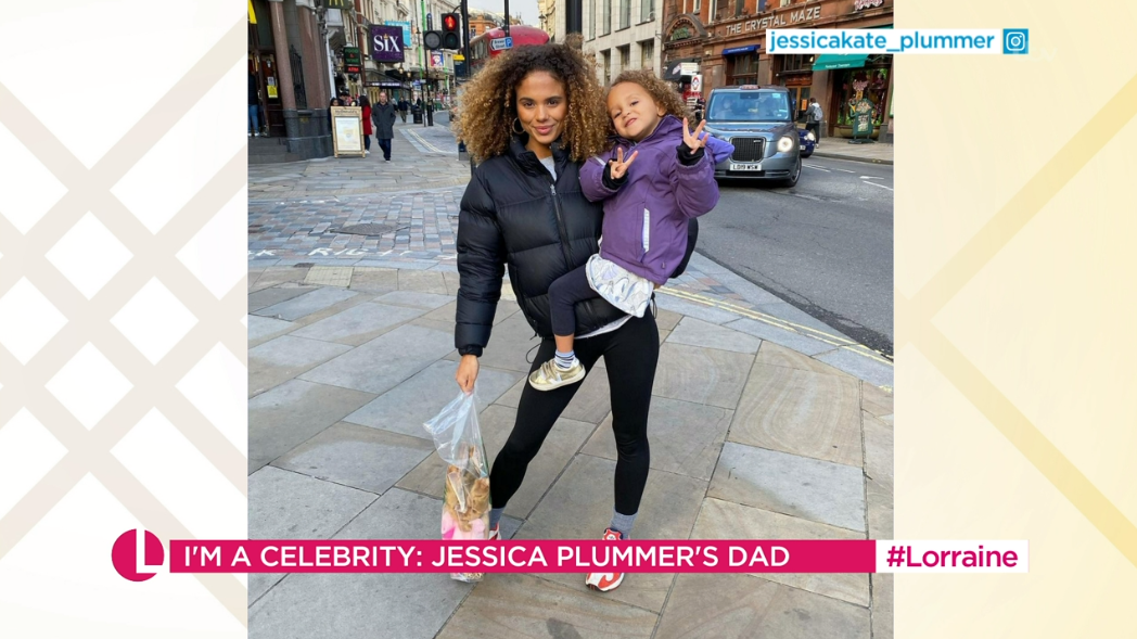 I'm A Celebrity star Jessica Plummer and her daughter Noa in a picture on Lorraine