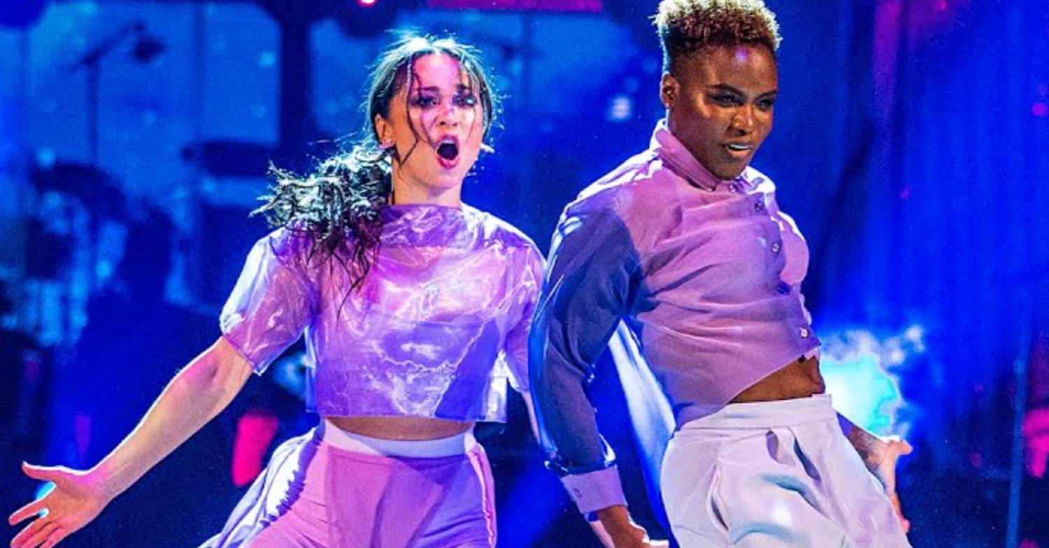 Katya Jones and Nicola Adams dancing
