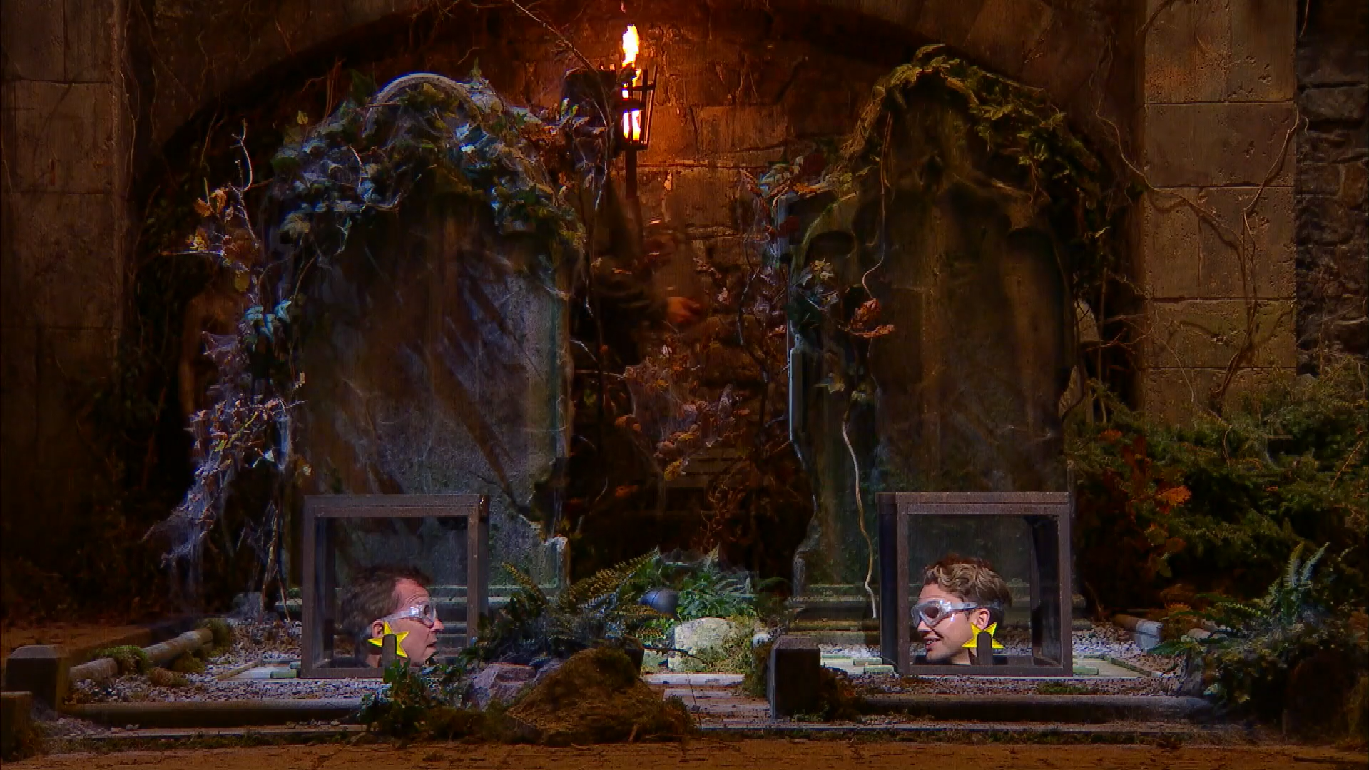 Shane Richie and AJ Pritchard in I'm A Celeb