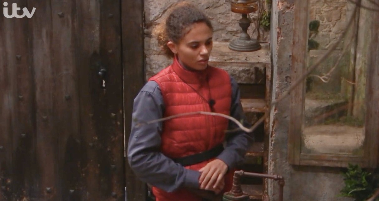 Jessica Plummer chatting to Victoria Derbyshire on I'm A Celebrity