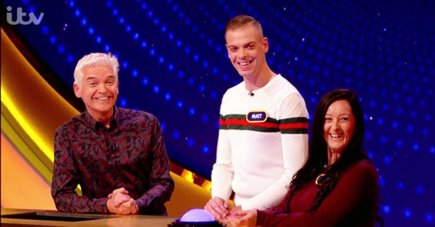 Phillip Schofield and 5 Gold Ring contestants 