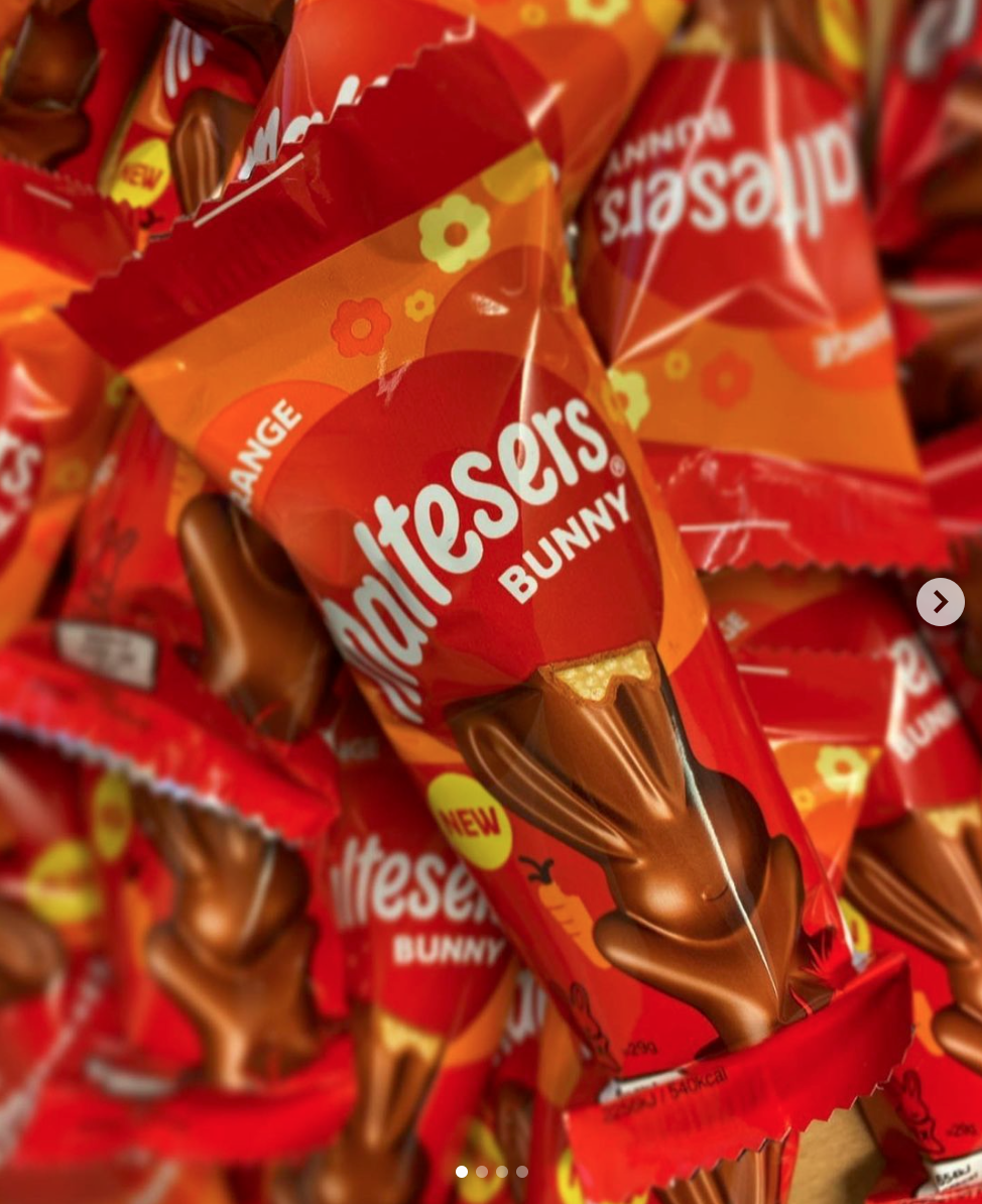 group shot of maltesers bunny orange