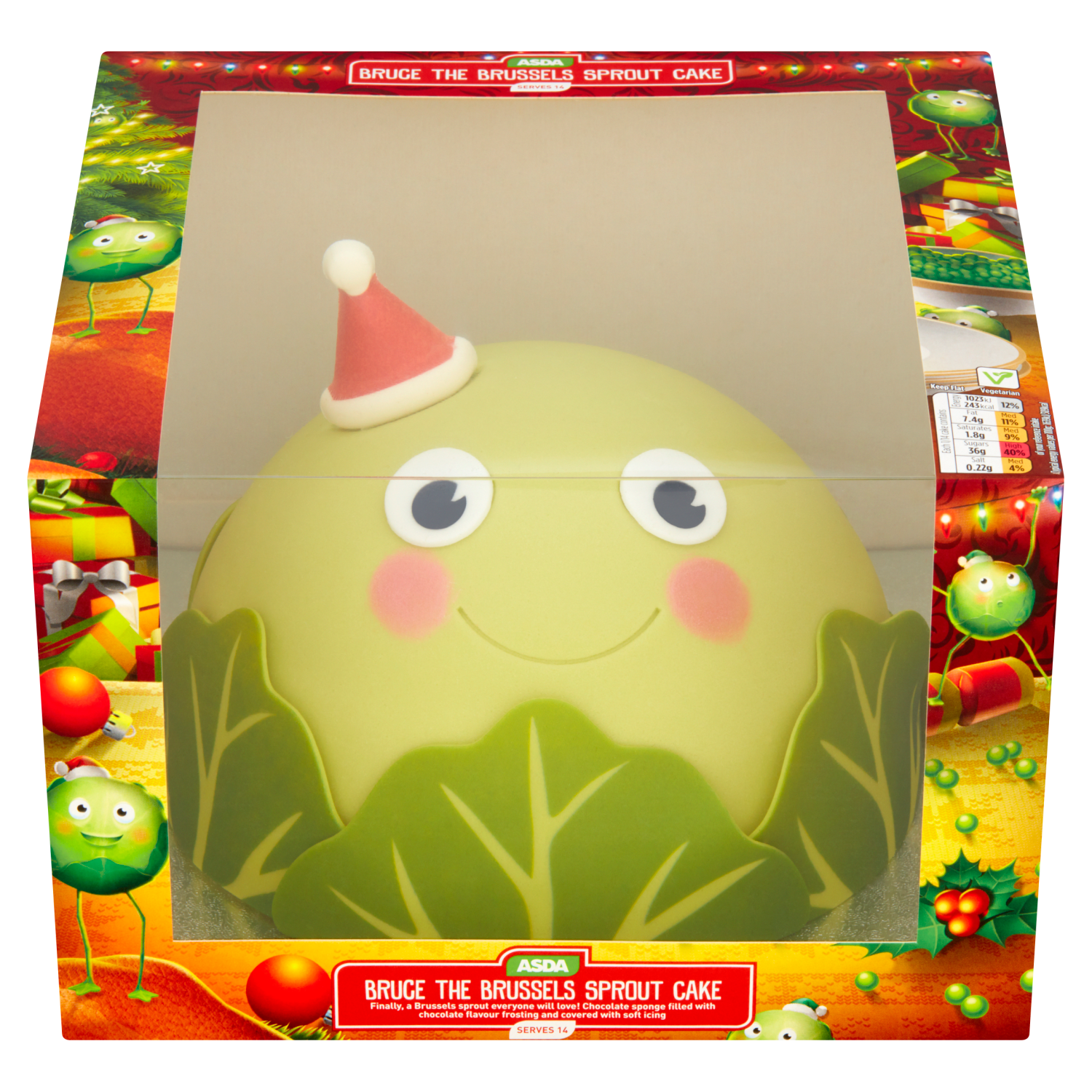 asda bruce the Brussel spout cake