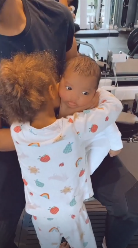 Rochelle Humes with baby Blake