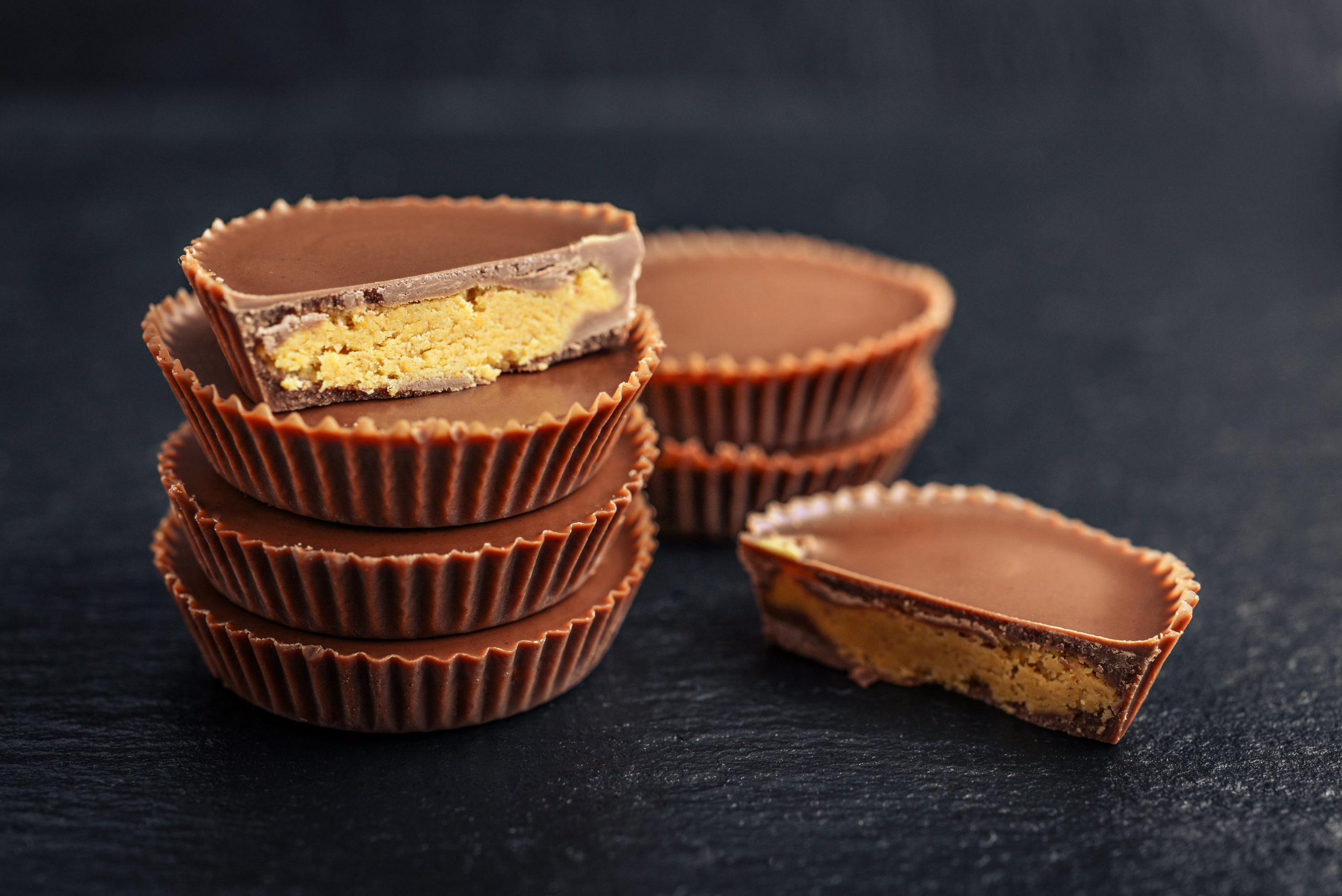 close up of peanut butter cups
