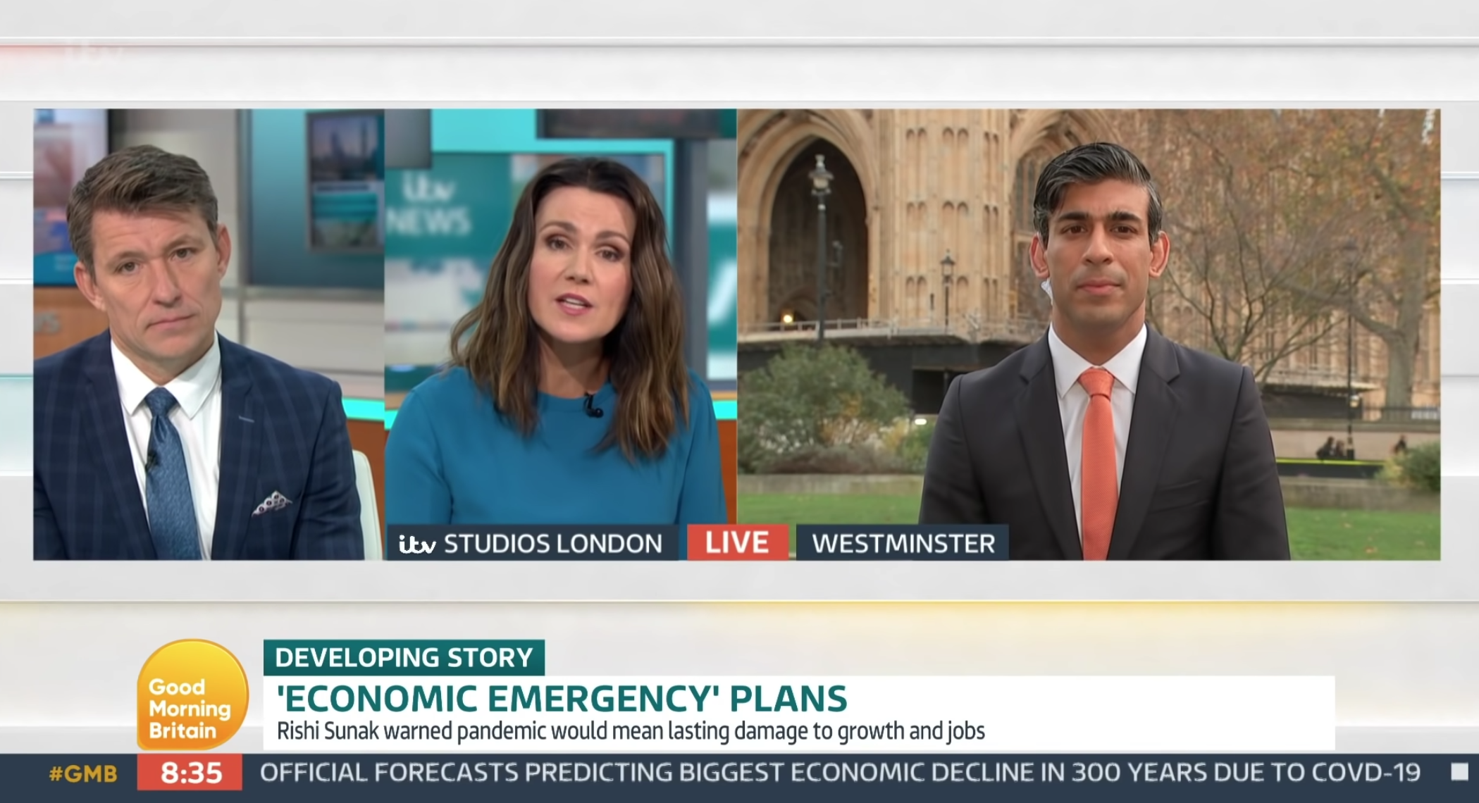 Ben Shephard clashes with Rishi Sunak on GMB