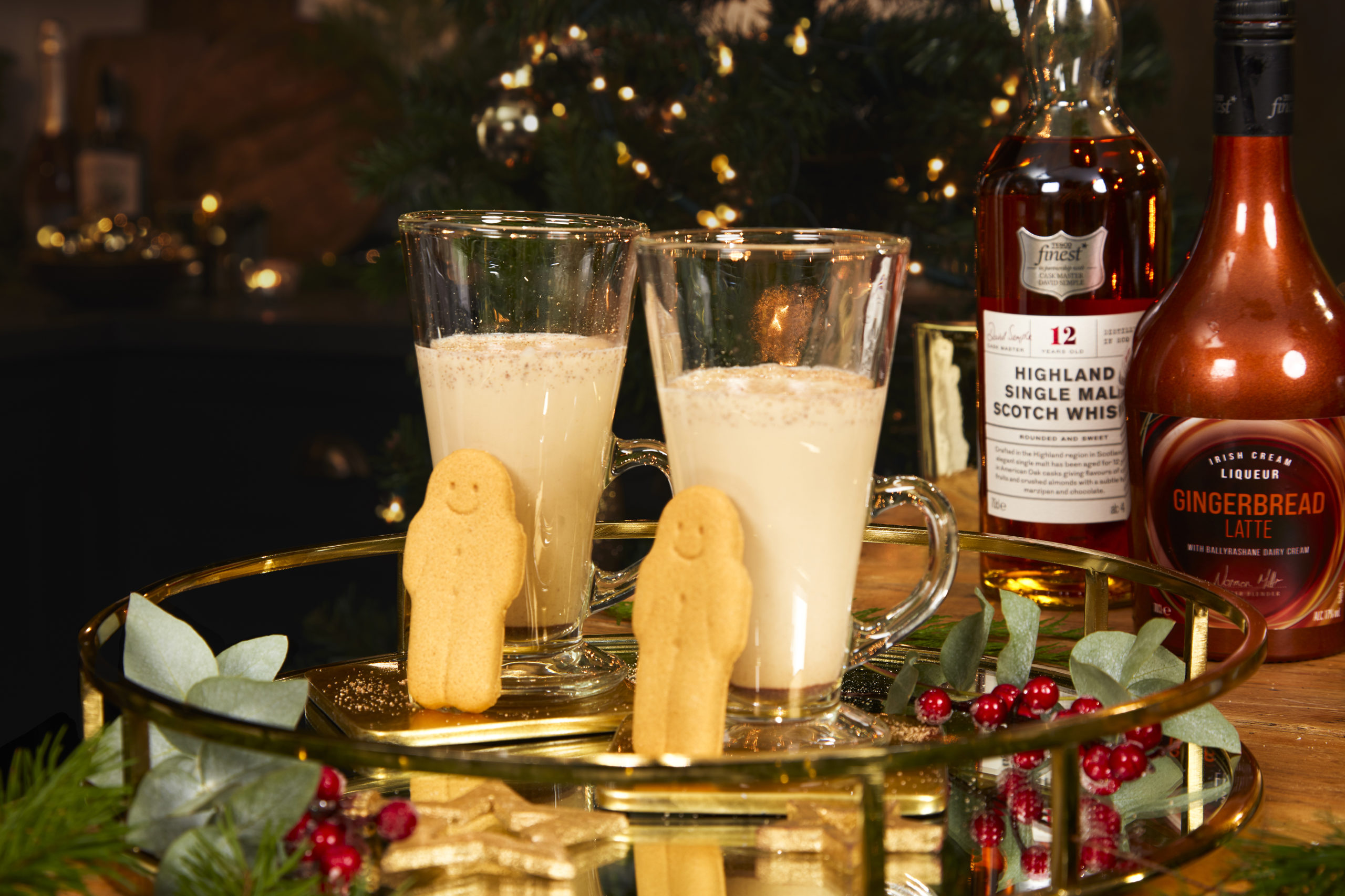 lifestyle shot of Tesco's Gingerbread Latte Cream Liqueur