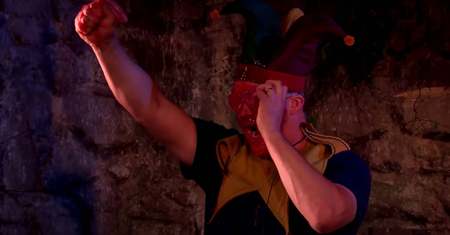 Russell Watson celebrates a successful task