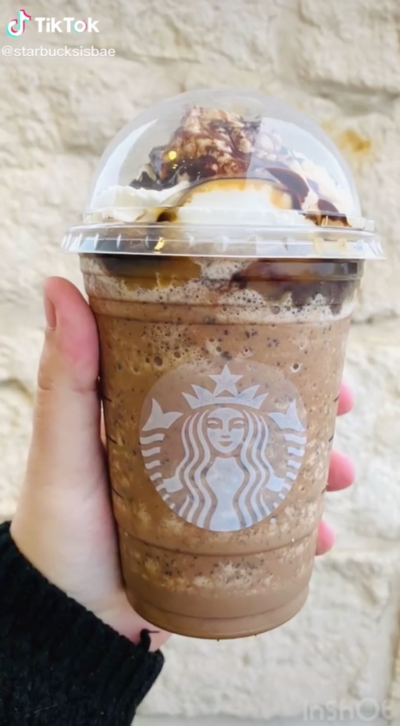 ferrero rocher Frappuccino from Starbucks