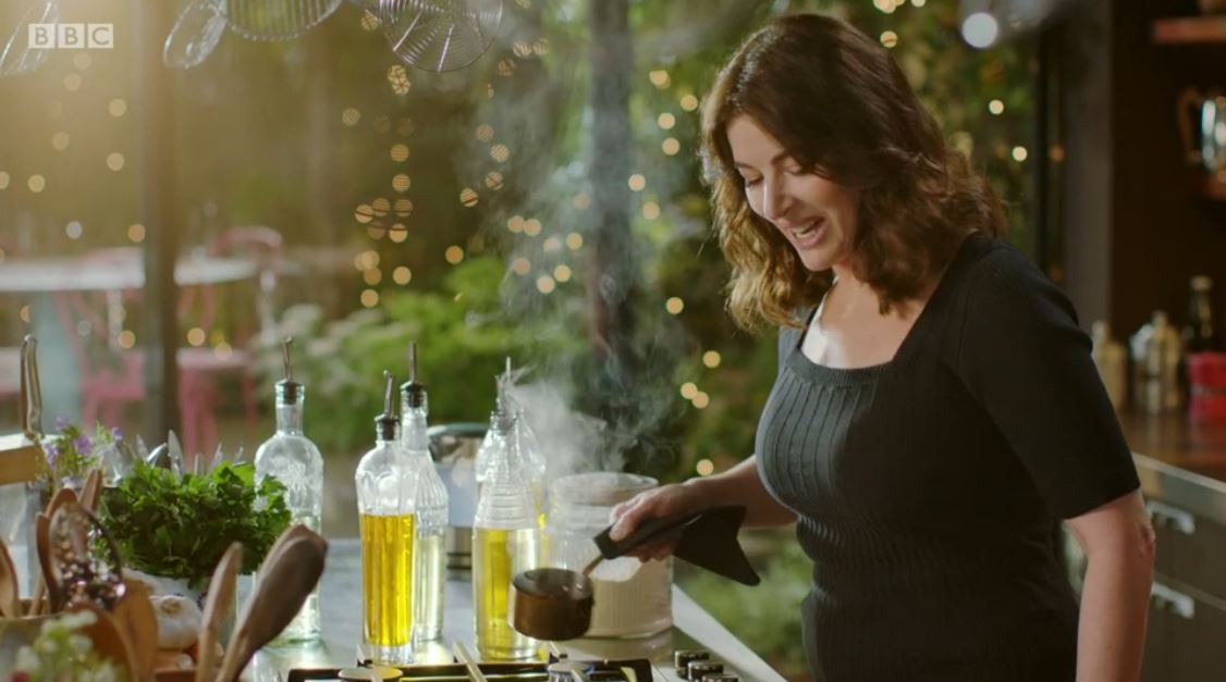Nigella Lawson said microwave in an unusual way on Nigella's Cook, Eat, Repeat